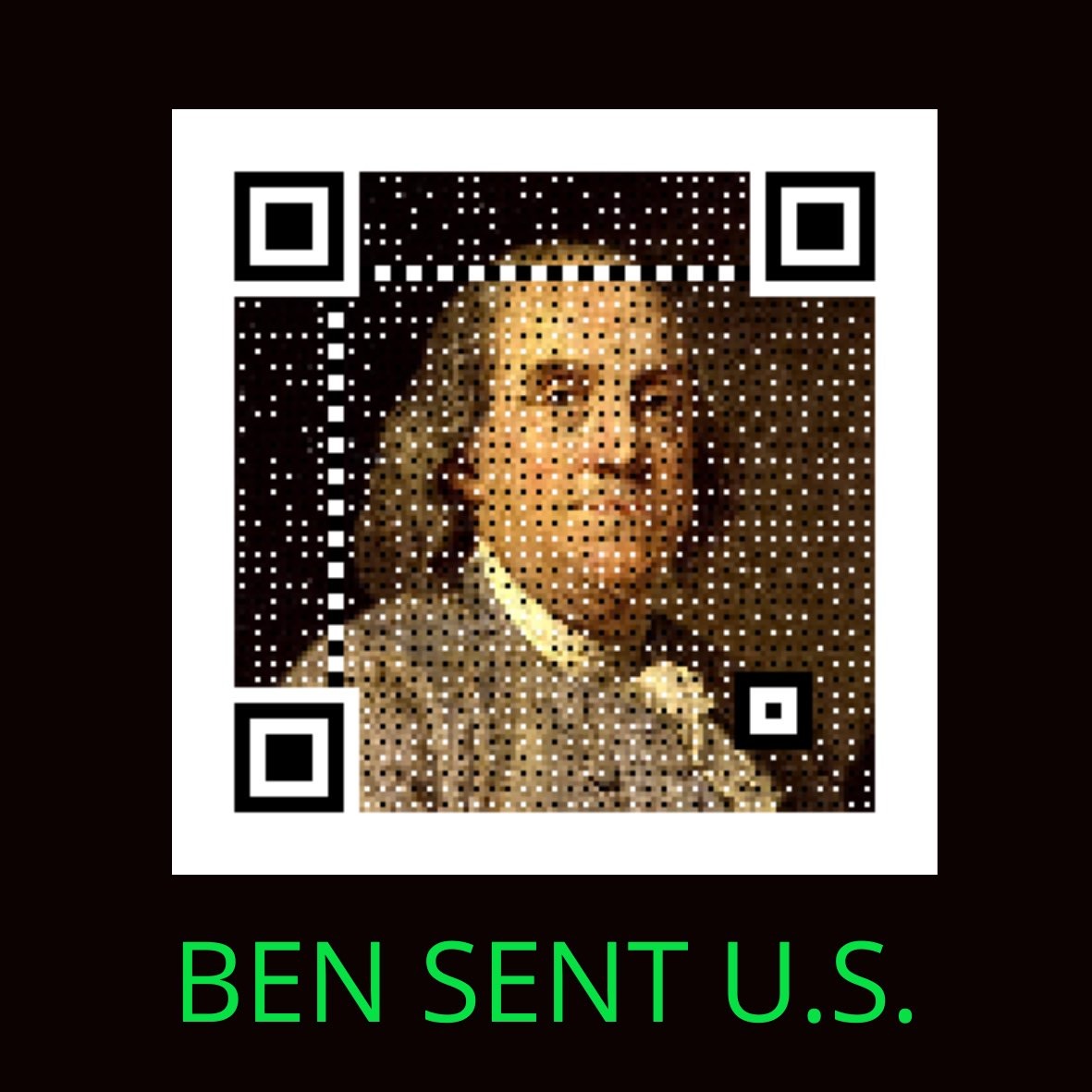 BEN SENT U.S. QR print